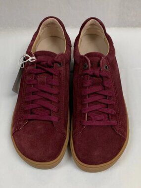 Birkenstock Bend Low Maroon Suede Leather Narrow Width Shoe